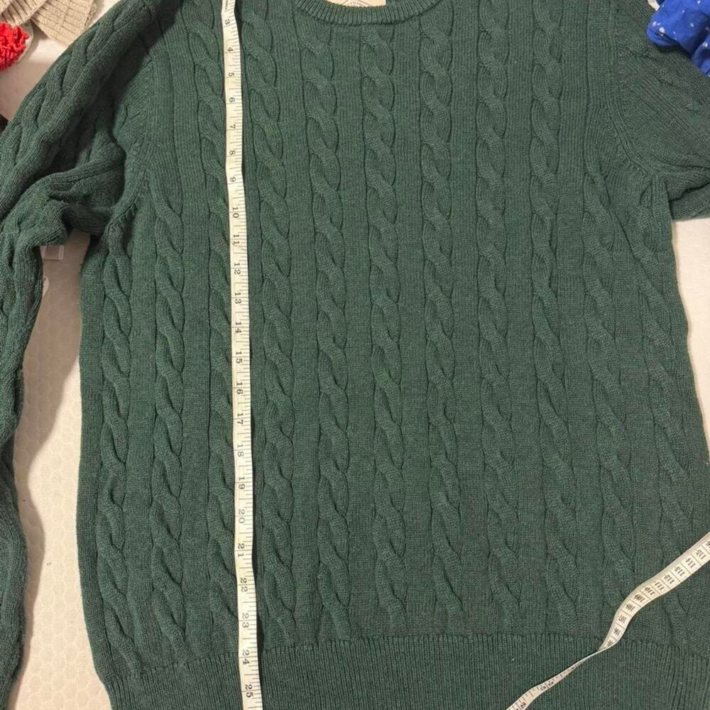 St. John's Bay Super Soft green cable knit sweater size Large - Picture 5 of 5